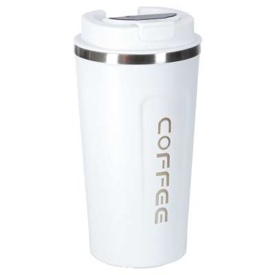 Thermal mug bidon with mouthpiece thermos 500ml white