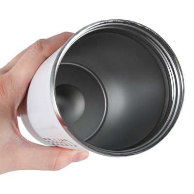 Thermal mug bidon with mouthpiece thermos 500ml white