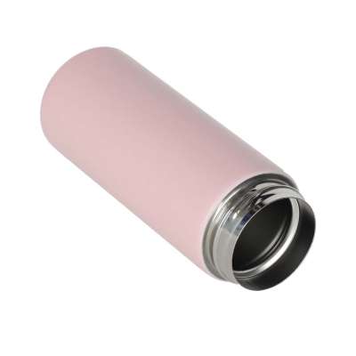 Thermal mug bidon with mouthpiece thermos LED 420ml pink