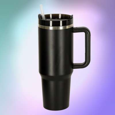 Thermal mug with handle thermos 1200ml black