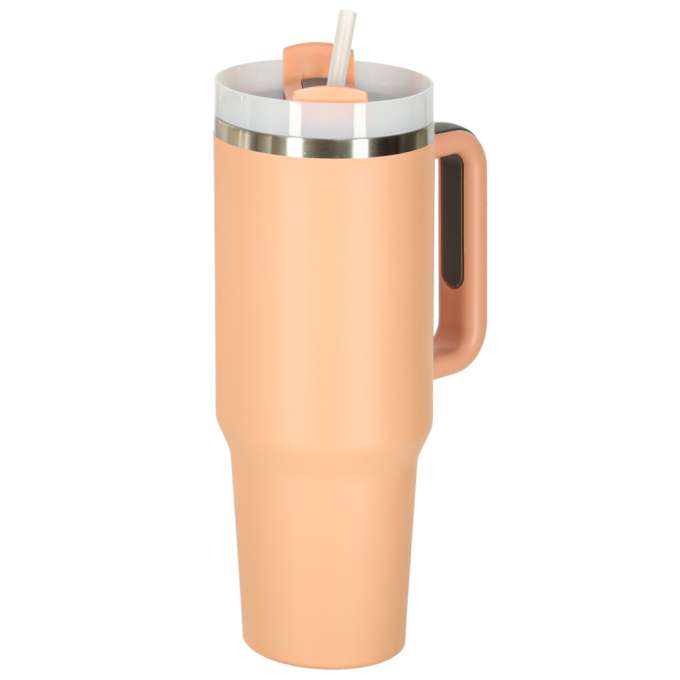 Thermal mug with handle thermos 1200ml powder pink
