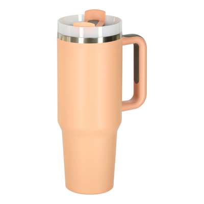 Thermal mug with handle thermos 1200ml powder pink