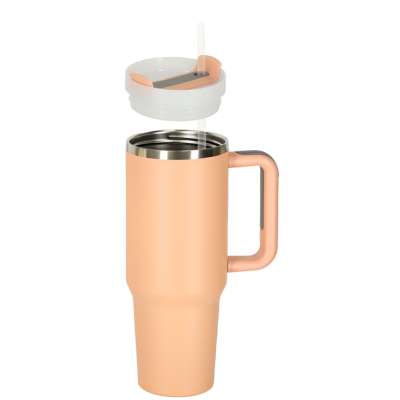 Thermal mug with handle thermos 1200ml powder pink
