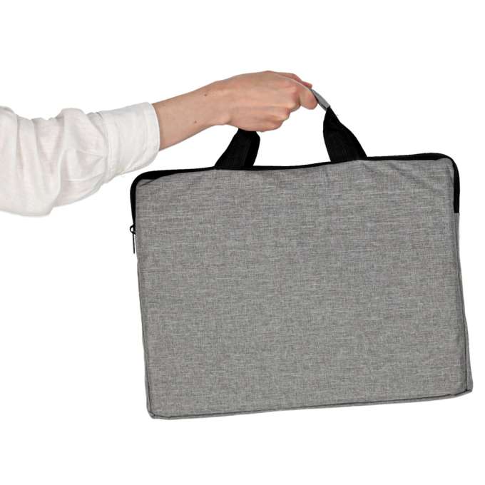 Torba na laptopa 15,6 cali etui pokrowiec teczka damska męska szara