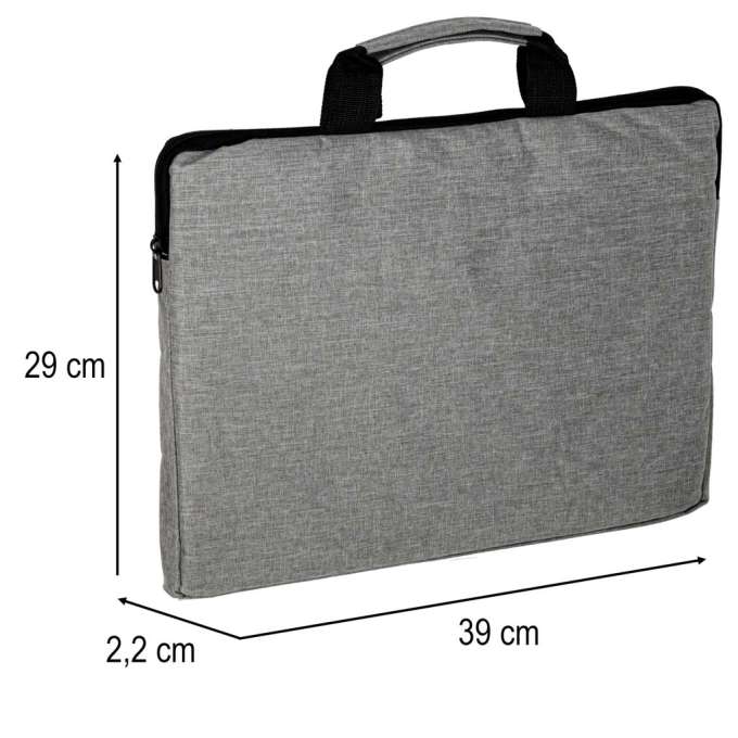 Torba na laptopa 15,6 cali etui pokrowiec teczka damska męska szara