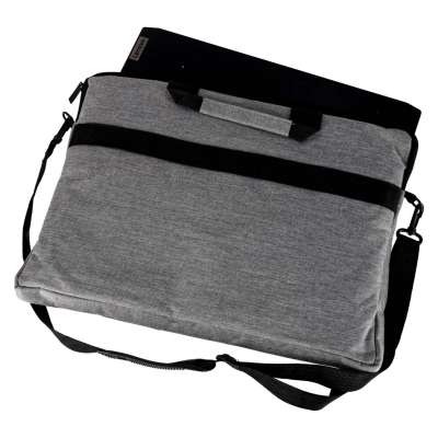 Torba na laptopa 15,6 cali etui pokrowiec z paskiem teczka damska męska mocna szara