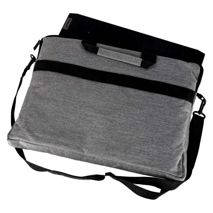 Torba na laptopa 15,6 cali etui pokrowiec z paskiem teczka damska męska mocna szara