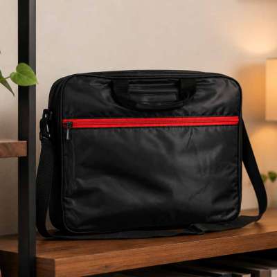 Torba na laptopa 15,6 cali na ramię z paskiem teczka biznesowa damska męska czarna