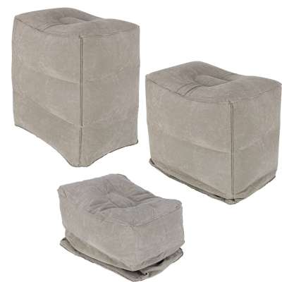 Tourist inflatable footrest grey