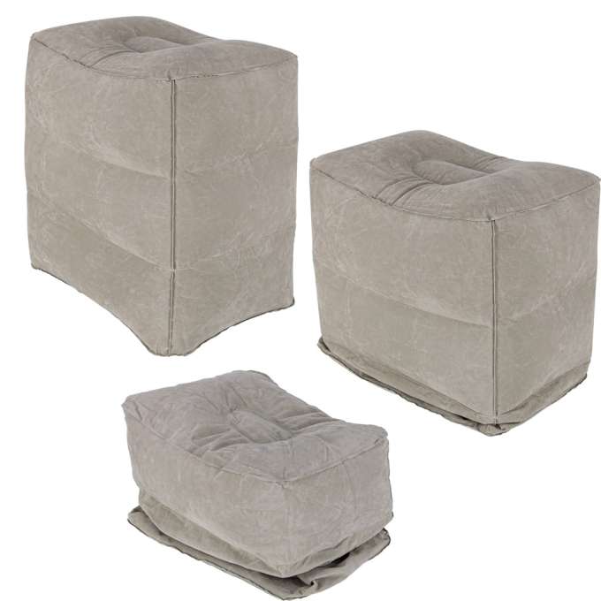 Tourist inflatable footrest grey