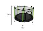 Trampolina do domu ogrodu dla dzieci siatka piłki 140cm 55inch zielona 5