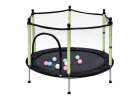 Trampolina do domu ogrodu dla dzieci siatka piłki 140cm 55inch zielona 8