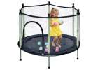 Trampoline for home garden for kids ball net 140cm 55inch green 6