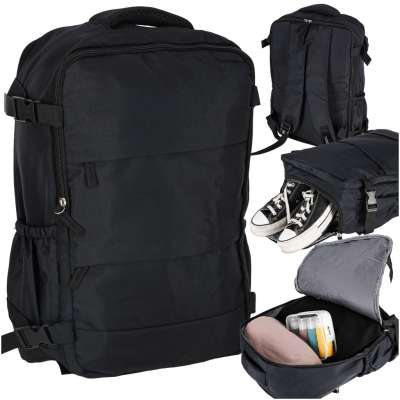 Travel backpack luggage black 45x30 cm