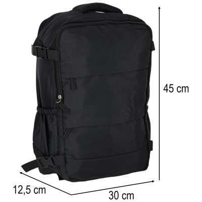 Travel backpack luggage black 45x30 cm