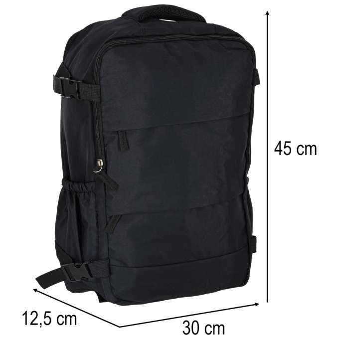 Travel backpack luggage black 45x30 cm