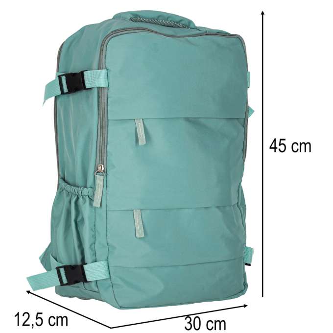 Travel backpack luggage green 45x30 cm