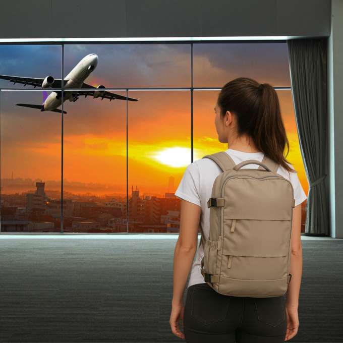 Travel backpack luggage grey 45x30 cm