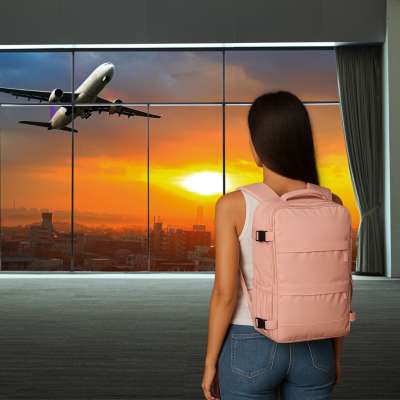 Travel backpack luggage pink 45x30 cm