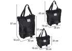 Travel bag on wheels foldable 3 sizes black 14