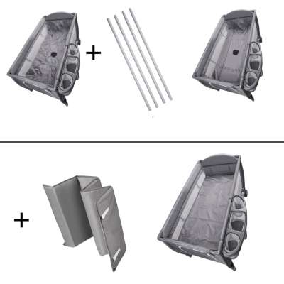 Travel crib folding two-level changing table max. 15kg