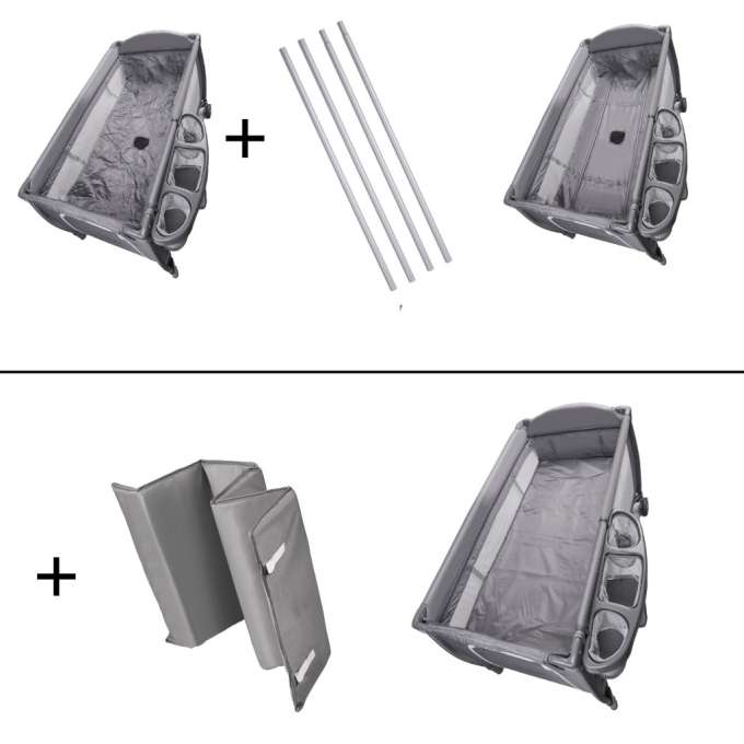Travel crib folding two-level changing table max. 15kg