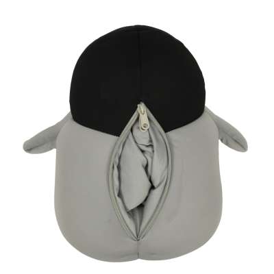 Travel cushion 2in1 neck cornet for car aeroplane penguin mascot