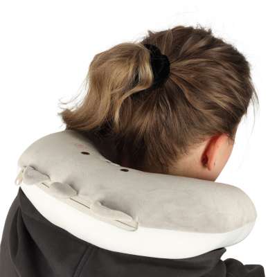 Travel cushion 2in1 neck roll for aeroplane car mascot cat