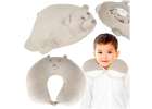 Travel cushion 2in1 neck roll for aeroplane car teddy bear mascot 1