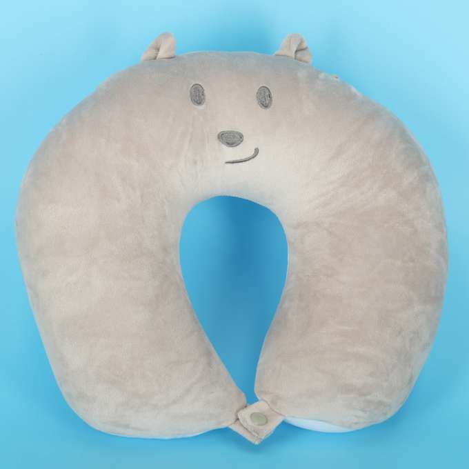 Travel cushion 2in1 neck roll for aeroplane car teddy bear mascot