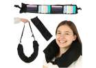 Travel pillow travel storage compartment black 1
