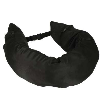Travel pillow travel storage compartment black