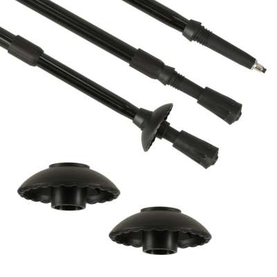 Trekking poles for Nordic walking folding 2 pieces black