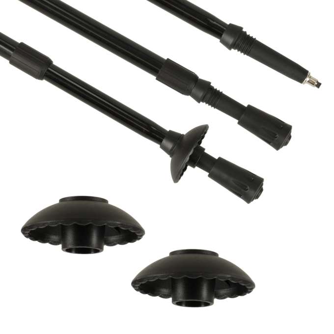 Trekking poles for Nordic walking folding 2 pieces black