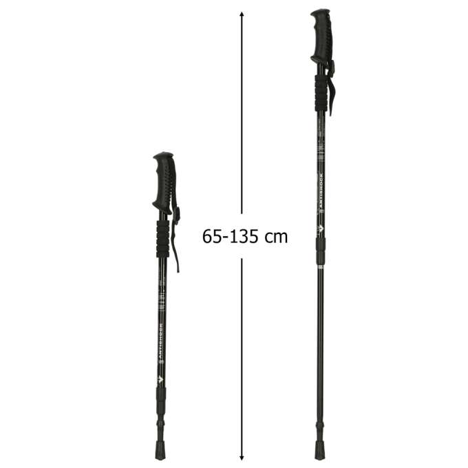 Trekking poles for Nordic walking folding 2 pieces black