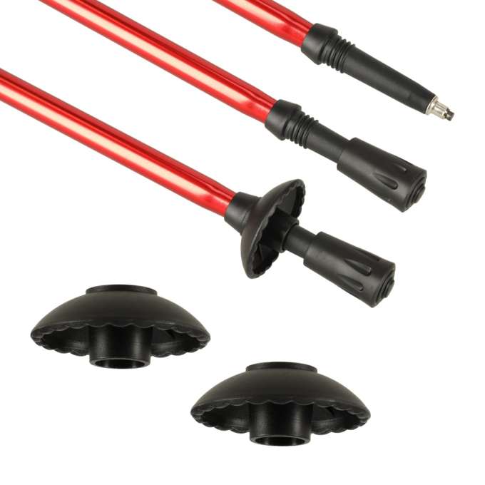 Trekking poles for Nordic walking folding 2 pieces red