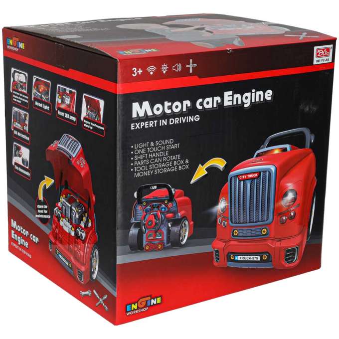 Truck engine dismantling motor kit mechanic moving parts