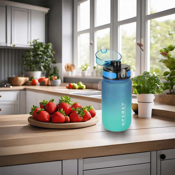 Water bottle bidon 600ml blue-green
