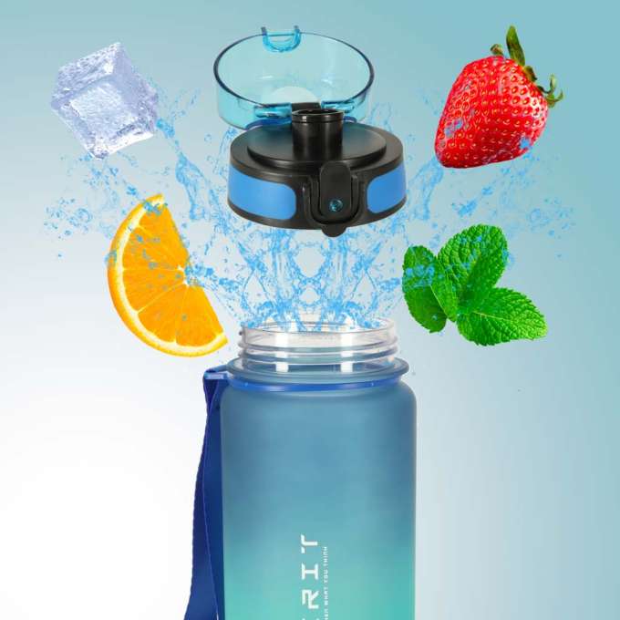 Water bottle bidon 600ml blue-green