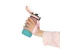 Water bottle bidon 600ml pink and blue 7