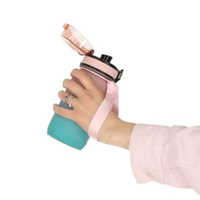 Water bottle bidon 600ml pink and blue