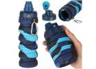 Water bottle bidon folding 500ml blue 1