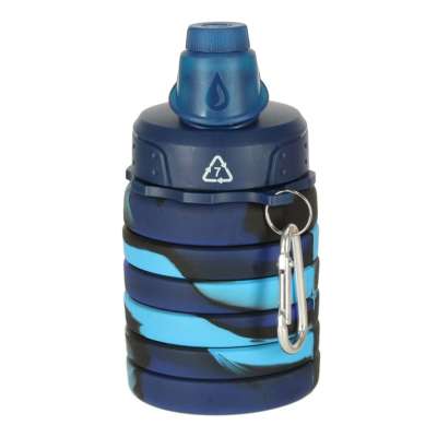 Water bottle bidon folding 500ml blue
