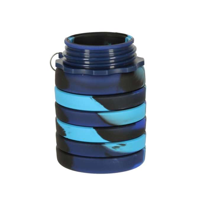 Water bottle bidon folding 500ml blue