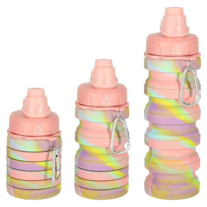 Water bottle bidon folding 500ml rainbow