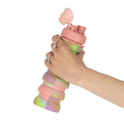Water bottle bidon folding 500ml rainbow