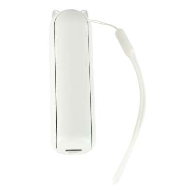 Wiatrak biurkowy wentylator mini ręczny składany wiatraczek przenośny USB biały