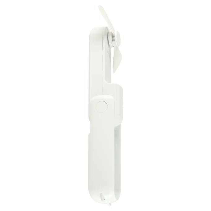 Wiatrak biurkowy wentylator mini ręczny składany wiatraczek przenośny USB biały