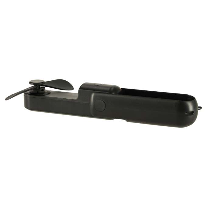 Wiatrak biurkowy wentylator mini ręczny składany wiatraczek przenośny USB czarny
