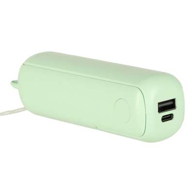 Wiatrak biurkowy wentylator mini ręczny składany wiatraczek przenośny USB zielony